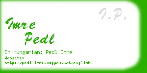 imre pedl business card